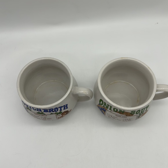 Vintage Set of 2 Recipe Mugs/Bowls-Onion Soup & Scotch Broth-1970’s - Picture 2 of 7